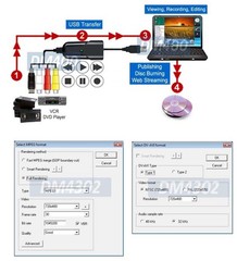 SVHS RCA A/V To USB Video Frame Grabber MPEG Editor Recorder