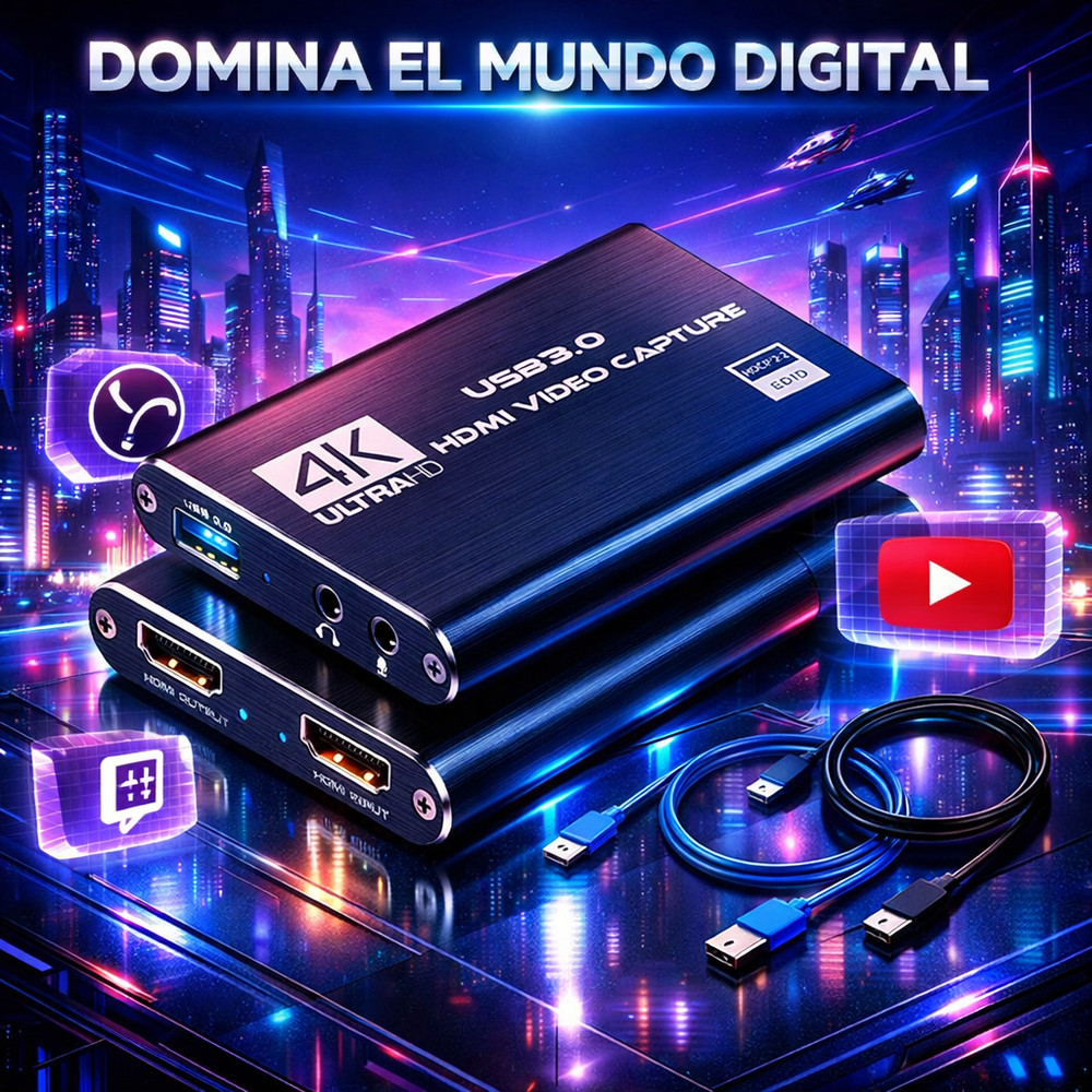 Tarjeta de captura HDMI 4K USB 3.0 – Grabadora de vídeo 1080P a 60 FPS