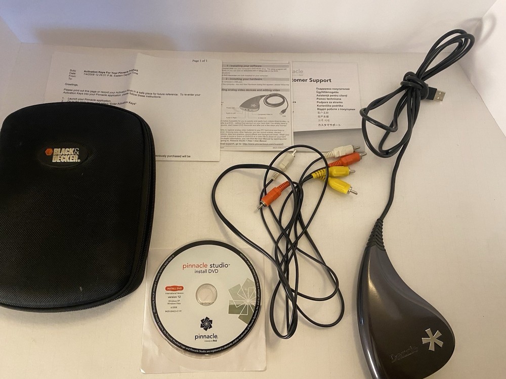 Dazzle Video Creator Plus HD DVC-107 USB Video Capture Device w/ Cables Untested