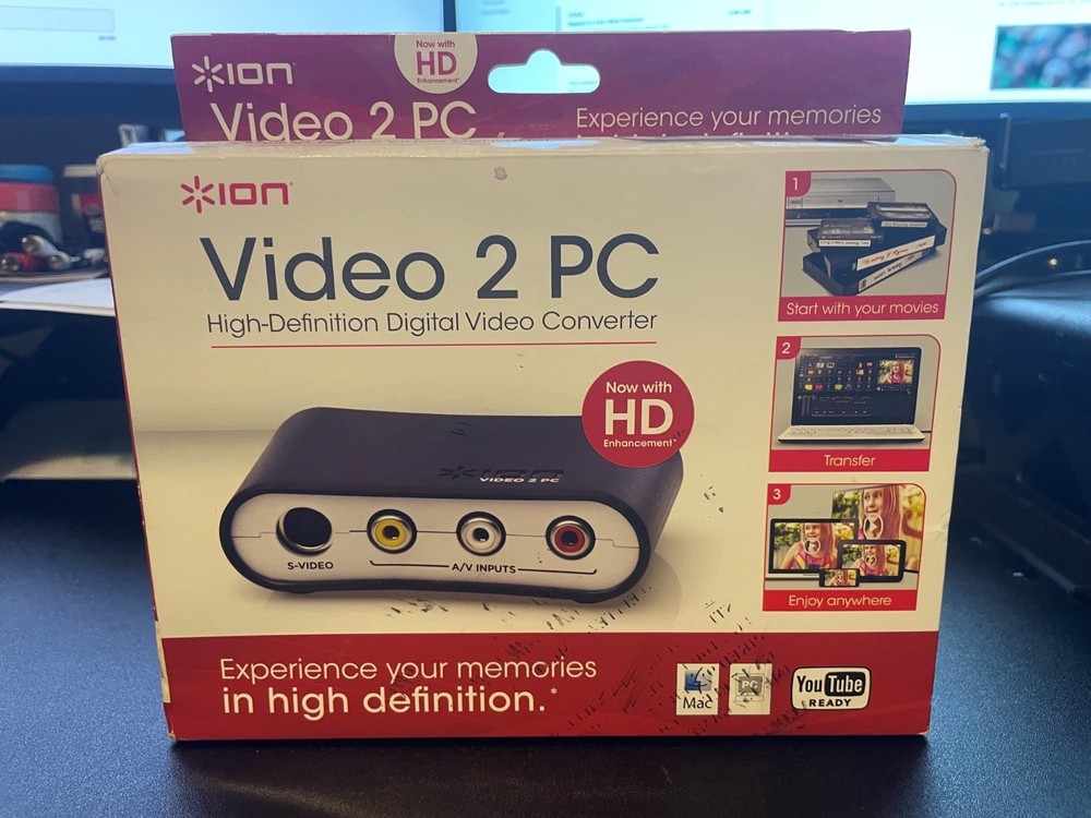ION Video 2 PC High-Definition Digital Video Converter New in Box