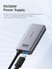 USB3.0 Video Capture Card with 100W PD HDMI to USB/USB C 1080P HD 60fps Live