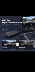 4K HDMI Capture Card, USB 3.0 Video Capture Card for Streaming, Recording in 108
