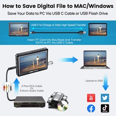 HD Video Capture Box USB 2.0 Video to Digital Converter with 4.3″ Screen C7E4