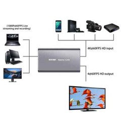 4K 60HZ HDMI Loop 1080P USB 2.0 PC Live Streaming Game Record Video Capture Card