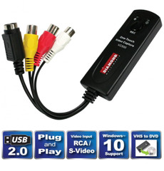 Diamond VC500 USB 2.0 One Touch VHS to digital file and DVD converter, Video