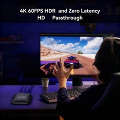 Plug and Play USB 3.1 Video Capture Card 60fps Recording 4K Resolution