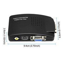 M MAKETHEONE RCA to VGA Adapter, Composite AV S-Video Input black