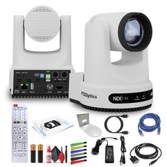 PTZOptics Move 4K PTZ Camera with 20x Zoom (White) (PT20X-4K-WH-G3) + Wall Mount