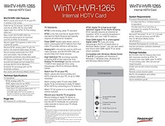 Hauppauge 1196 WinTV HVR-1265 PCI Express Hybrid High Definition TV Tuner Card