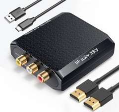 WENTER AV to HDMI Converter, 1080P RCA Black Converter (With Cable)