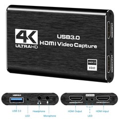2-Pack 4K HDMI Capture Card USB 3.0 1080P 60FPS-Mic Streaming PS5 Switch-LIMITED