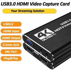 Video Capture Card Box HDMI/USB3.0 Live Streaming Game Console/TV Tiktok Record