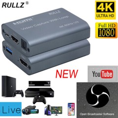 4K 60HZ USB 3.0 HDMI Loop Video Capture Card Game Recording Live Streaming Box