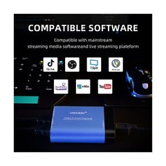 UNISHEEN USB 3.0 HDMI Dual Input Capture Card, 1080P Video Broadcast Game Liv…