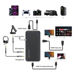 4K HDMI Capture Card, USB 3.0 Video Capture Card for Live Streaming & Gaming,…