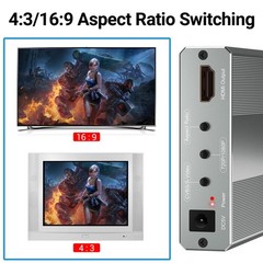 RCA Svideo to HDMI Converter with 4 : 3/16 : 9