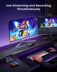 4K HDMI Capture Card for Streaming, 1080P 60FPS USB 3.0/Type-C Game Video Captur