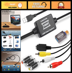 VHS to Digital Converter – 1080P Video Capture Card, RCA/AV to USB Transfer Grab