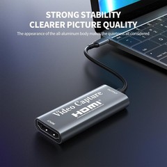 User-Friendly USB-C Video Capture Card for Seamless Live Streaming and Recording