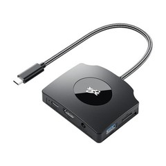 YCE-Z70A Type-C to PD 3.0, USB 3.0×2 + SD/TF, 3.5mm and HD1.4 Docking Station Vi