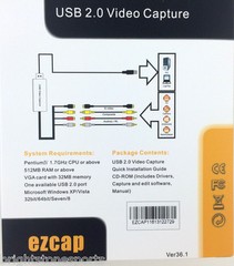 Authentic EzCAP 116 Video Capture / Converter / Editor Digital USB2.0 Win 7/8/10