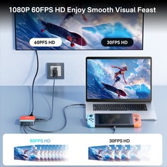 Acasis HDMI Video Capture Card 4K 30Hz Input & Loopout 1080P 60FPS for Streaming