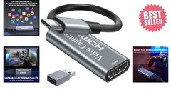User-Friendly USB-C Video Capture Card for Seamless Live Streaming and Recording