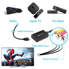 TaiHuai HDMI to RCA, Older TV Adapter Compatible for Fire Black