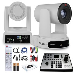 PTZOptics Move 4K PTZ Camera with 30x Zoom (White) (PT30X-4K-WH-G3) + PT-JOY-G4