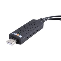 Black Tv Tuner Card Video Capture Device Usb 2.0 Vhs To Dvd Converter