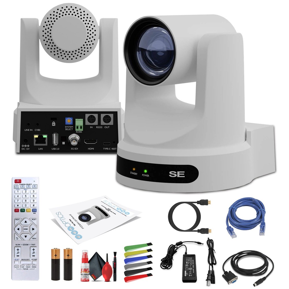 PTZOptics Move SE PTZ Camera with 30x Optical Zoom (White) (PT30X-SE-WH-G3)