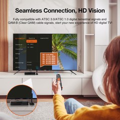 4K UHD ATSC 3.0/1.0 Digital Terrestrial TV Tuner ATSC OTA TV Box Free DRM DVR US