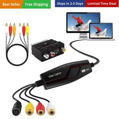 VHS to Digital Converter,Video Capture Card Device,VHS VCR Hi8 Mini DV to Mac…