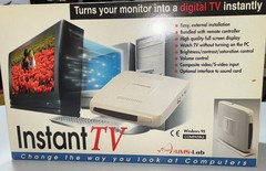 Vintage 1996 AIMS•Lab Instant TV Tuner Box/ Converts Monitor Into Digital TV