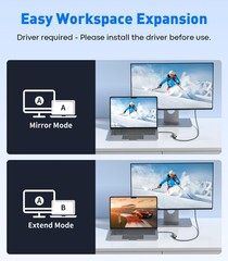 UANTIN USB to HDMI Adapter 1080p@60Hz (Aluminum & Braided