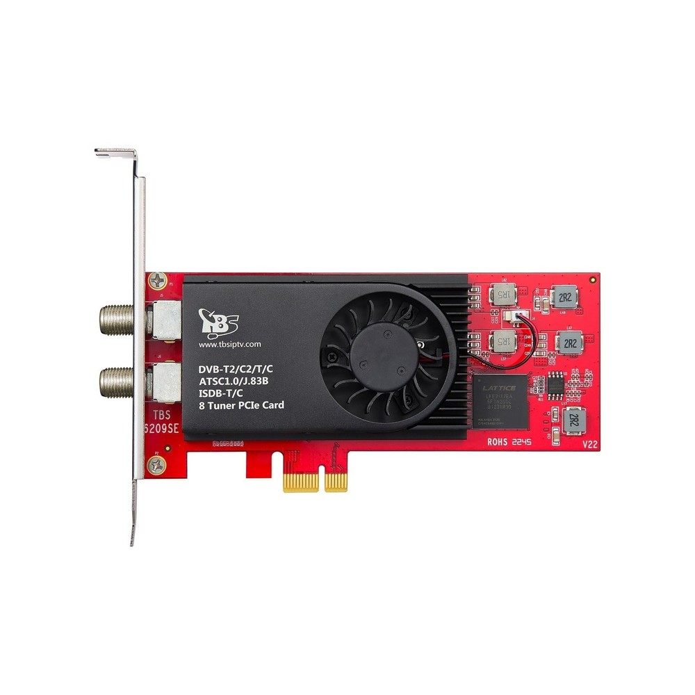 TBS 6209se DVB-T2/ C2/ T/ C/ ISDB-T Octa PCIe Digital TV Tuner Card for PC / …