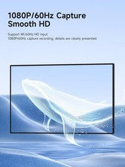 1080P Video Capture Card with 100W PD – HDMI to USB A/C for Streaming & Gaming