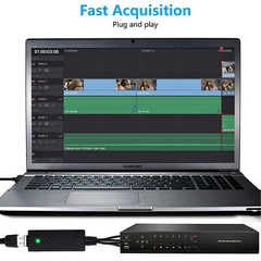 USB2.0 VHS To DVD Converter Audio Video Capture Kit Scart RCA Cable for Win10