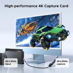 2K@30Hz HDMI Capture Card USB 3.0 USB-C Low Latency
