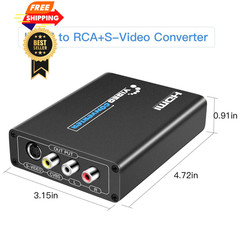SUNNATCH HDMI to S-Video Converter, HD Svideo RCA Black