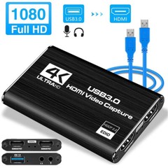 USB 3.0 Video Capture Card 1080p 60fps HDMI Game Capture Plug & Play for OBS