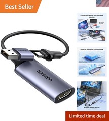 USB-A/USB-C Capture Card – 4K Capable with Low Latency for Smooth Recording