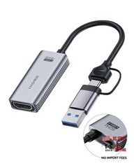 USB3.0 Video Capture Card with 100W PD HDMI to USB/USB C 1080P HD 60fps Live