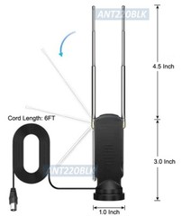 Dual Telescopic TV Antenna For DTV DVB-T UHF VHF USB TV Tuner Stick