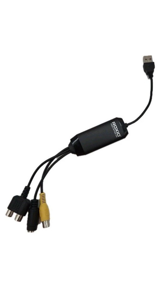 Roxio Video Capture USB HU3180-E Convert VHS to DVD – Analog to Digital AV Cord