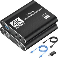 4K HDMI Capture Card – 1080P 60FPS USB 3.0 for Streaming, Game & Video Capture,