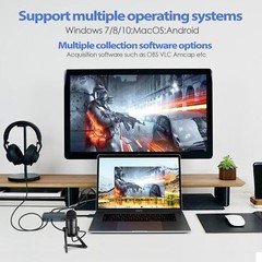 Video Capture Cards,Gaming Recorder Card, USB3.0 Video Game Capture Card 4Kp60,