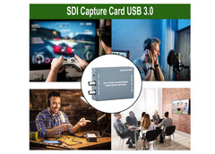 SDI Capture Card w/ SDI Loop Out/HDMI, SDI to HDMI Converter, 1080P 60fps USB3.0