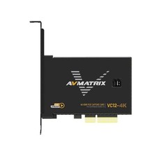 AVMATRIX VC12-4K HDMI Pcie Capture Carte 1-Ch HDMI 2.0 Entrée Loop-Out YUY2