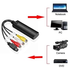 USB Audio Video Capture Card Adapter with USB Cable USB 2.0 to RCA Video Capture